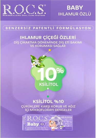 R.o.c.s. Baby 0-3 Yaş Ihlamur Özlü Diş Macunu 35ml
