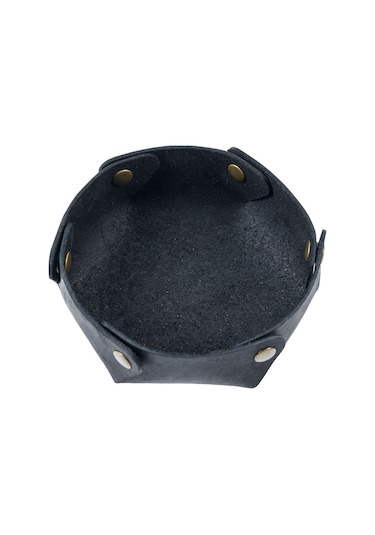 Dianziye Ahşap Kapaklı Deri Depolama Kutusu - Anahtar, Makyaj, Mücevher İçin Ev Dekoratif Organizer Fantezi Siyah