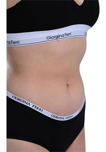 Likralı 6'lı Kutu Premium Günlük Kullanıma Uygun Bato Külot Amelıa G-008 E Siyah