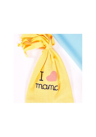 Yeni Doğan 3-6 Ay Kuzu Figürlü Şapkalı 3'lü Bebek Takımı Sarı Sarı