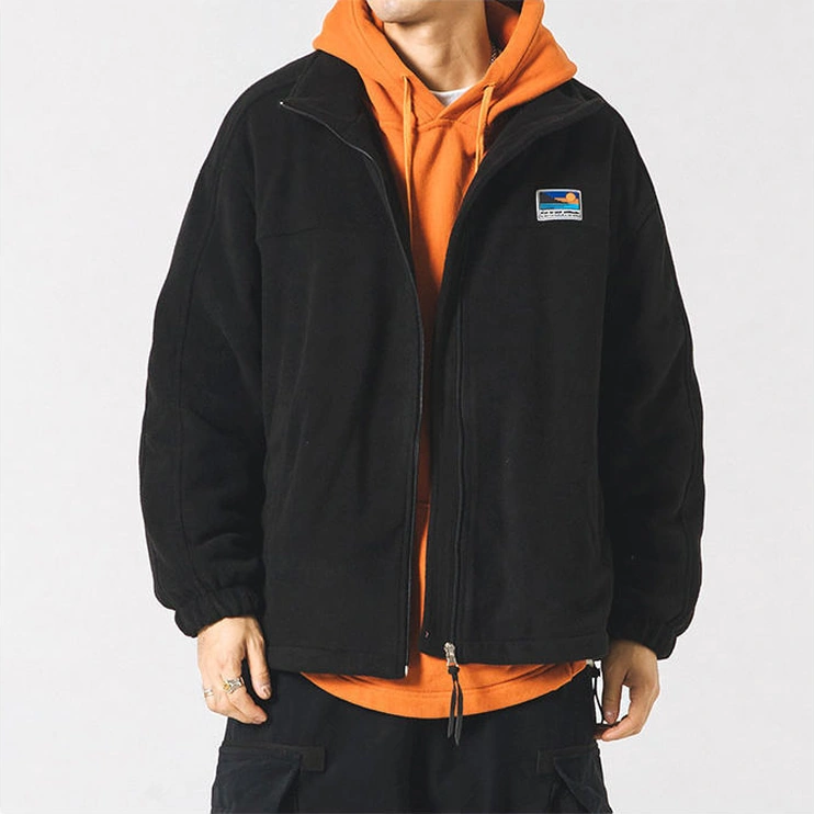 Snapbuy Rahat Kesim Erkek Polar Ceket Siyah