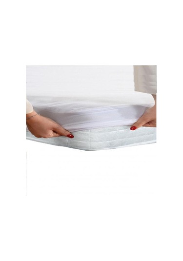 Bebesi Oyun Parkı Yatağı İçin Fitted Alezi 70x130+10 Cm Pamuk Beyaz