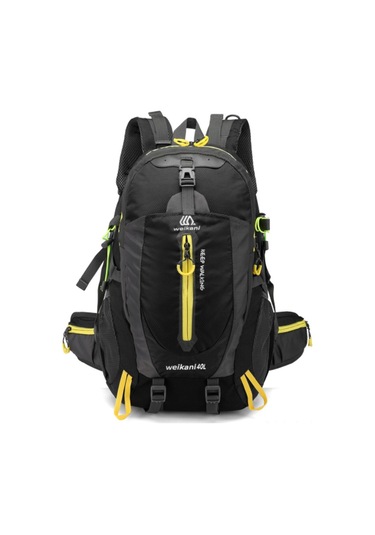 Wezone 40l Ultra Hafif Seyahat Sırt Çantası - Dayanıklı Nylon, Laptop Bölmeli, Erkek/kadın İçin Siyah