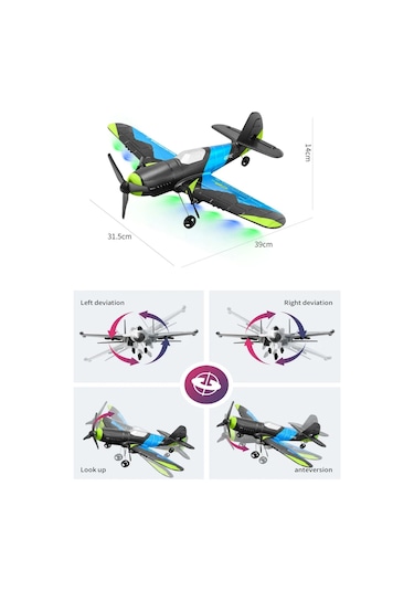 Epp Sünger Gövde 2.4ghz Çift Motorlu Rc Uçak Drone Uzaktan Kumandalı Glider Uçak Drone