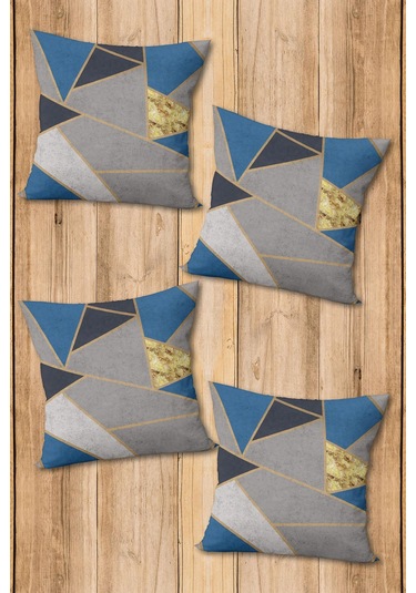 Dijital Baskılı Yumuşak Dokulu 4 Lü Kırlent Kılıfı Takımı 43x43 Cm Krl0020 Renkli
