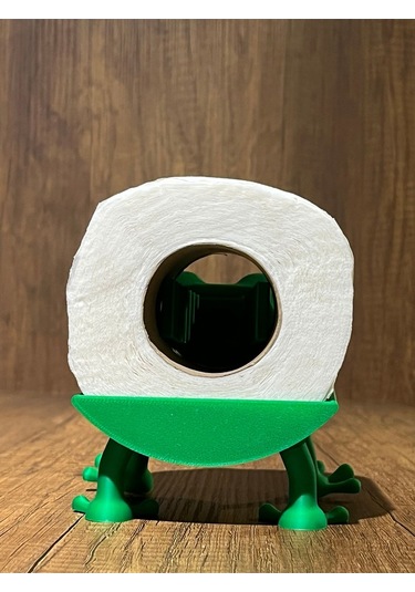 Kurbağa Peçetelik Tuvalet Kağıdı Standı Yeşil