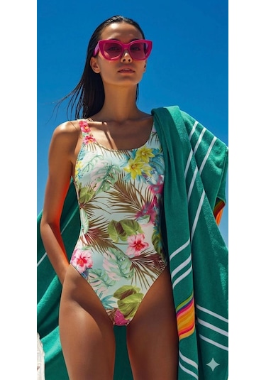 Deep Beach U Yaka Kalın Askılı Mayo Db200794ma Çok Renkli