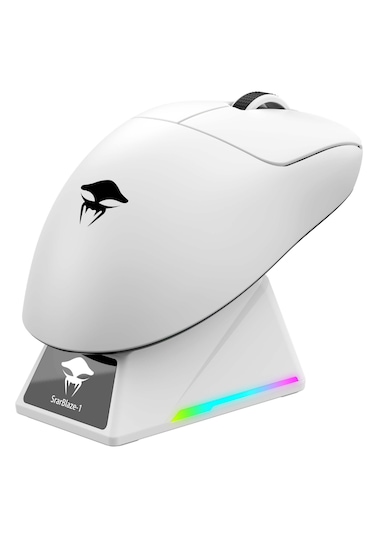 Havit Kraken Starblaze-1 Rgb Kablosuz Gaming Mouse 26000 Dpı, Paw3395, Ekranlı Stant - Beyaz Starblaze-1