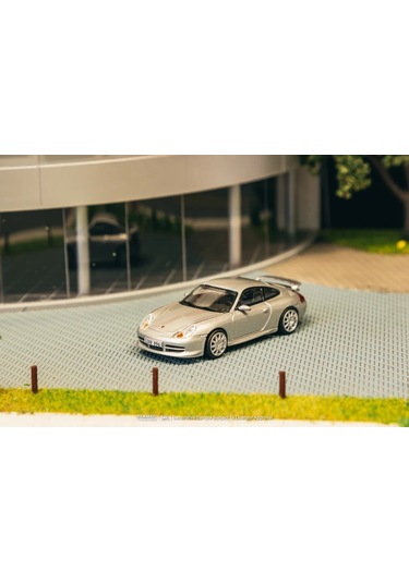 Tarmac Works X İxo Models 1/64 Porsche 911 Gt3 Type 996 Silver - Global64