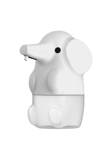 Sevimli Fil El Sabunu Dispenseri Fotoselli Bulaşık Sabunu Dispenseri Şarj White Beyaz