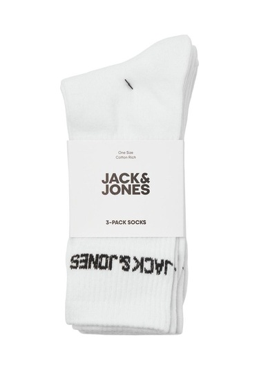 Jack & Jones 12260083 Jacmelvin Tennis Sock 3 Pack Noos Beyaz 001