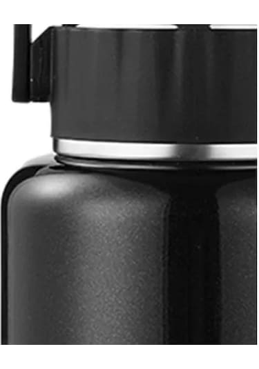 Çelik Mama Termosu Sıcak Veya Soğuk Yiyecekler İçin Öğle Yemeği Termosu 500 Ml Siyah