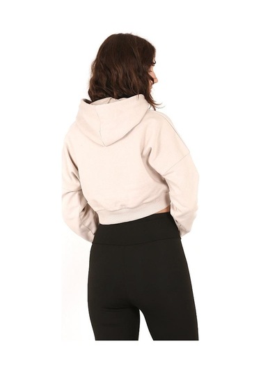Scorp Storm Crop Kapüşonlu Sweatshirt Bej