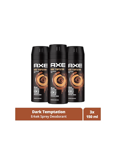 Axe Dark Temptation 48H Erkek Sprey Deodorant 3 x 150 ML