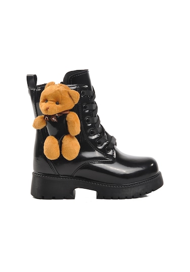 Siyah Poliüretan Kız Çocuk Bot Pegasi P Siyah