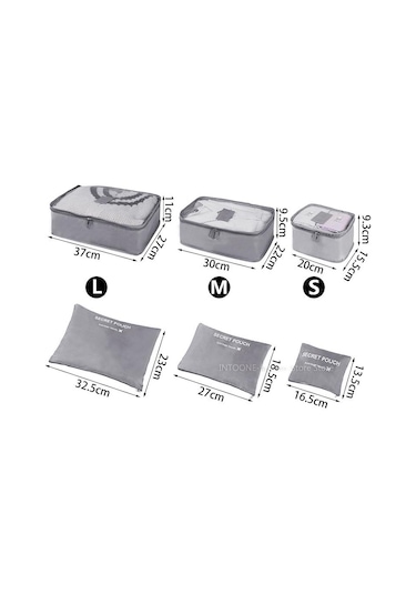 Pembe 6 Adet Set Seyahat Bavul Organizatör Çanta Bagaj Ambalaj Küpleri Seyahat Organizatör Depolama Ayakkabı Elbise Bagaj Organizatör Çanta Pembe