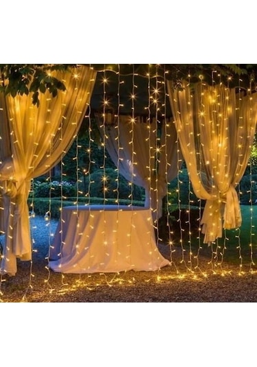 Kenpazar 3x3 Perde Led 300 Adet Ledli Gün Işığı 8 Mod Eklemeli Pl-10 Çok Renkli