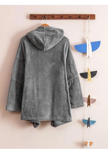 Mulberry Çocuk Giyilebilir Unisex Wellsoft Battaniye Oversize Antrasit