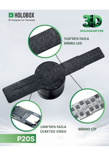 Holobox P20 Slim 3d Hologram Fan