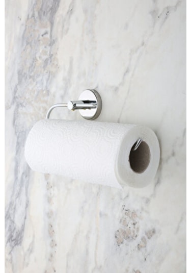 MultiStore Krom Paslanmaz Kağıt Rulo Havluluk, Peçetelik Banyo Askısı Gri