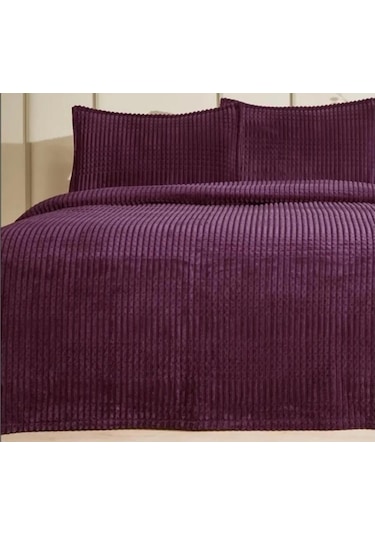 Özdilek Modern Line Çift Kişilik Battaniye Seti 220x240 Pramit M Mürdüm