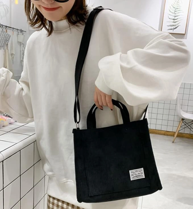 Yuntech01 2023 Yeni Koyu Siyah Kordaj Çanta - Üniversite, İş, Seyahat İçin Çok Amaçlı, Organize Bölmeli Kadın Çanta Çok Renkli