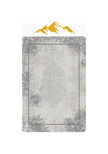 Modern Desenli Dijital Baskı Kaymaz Taban Halı H0731 Renkli