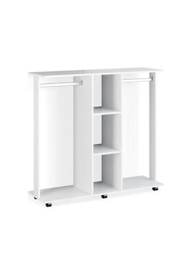 Funda Açık Giyinme Dolabı Çok Amaçlı Dolap Gardırop 80 Cm Beyaz