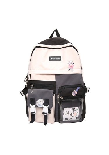 Jeemson Mavi Üniversite Stili Şeffaf Çift Askılı Çanta - Yavru Danışman Takımı Ve 3 Karikatür Sticker Dahil MAvi