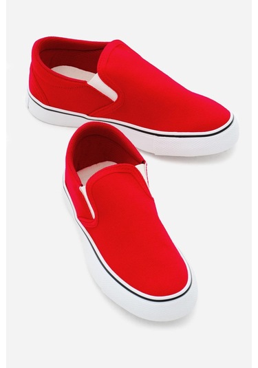 Kauçuk Taban Keten Lastikli Çocuk Unisex Kırmızı Spor Ayakkabı Tbh1462 Kırmızı