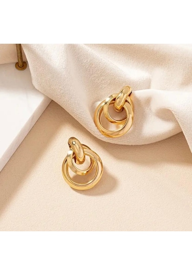 Demokan Kadın Küpe Twisted Küpe 001