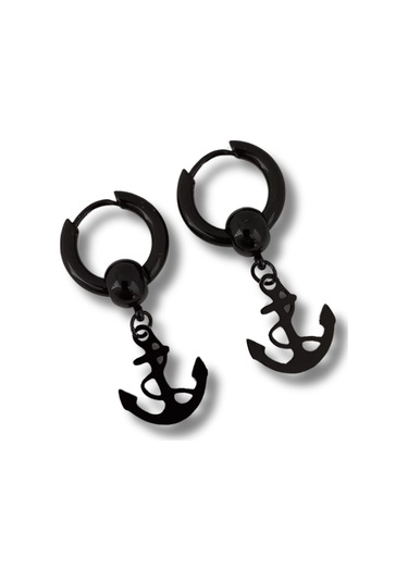 Black Anchor Küpe Siyah