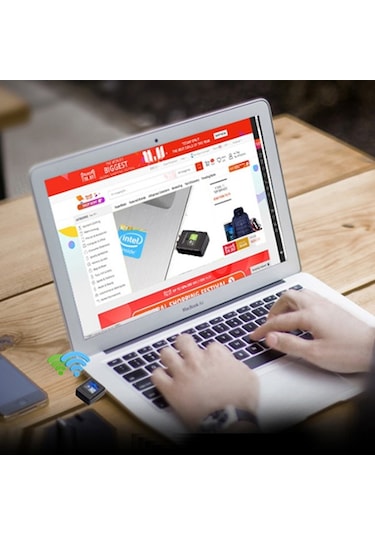 Ally Çift Bant 600 Mbps 2.4 - 5 GHz USB Kablosuz Wi-Fi Adaptör