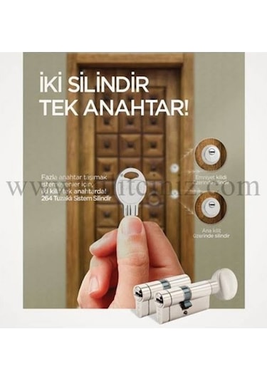 Kale Tuzaklı Ortak Anahtarlı Bilyalı Kilit