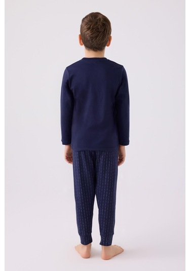 Arnetta 3130 Erkek Çocuk Uzun Kol Pijama Takım Lacıvert