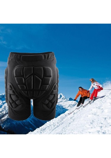 Suntek Koruyucu Kalça Pedi Kayak Pateni Snowboard Pateni Siyah