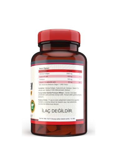 Nevfix Hidrolize Collagen Glutatyon 120 Tablet Hyaluronic Acid