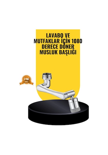 1080 Dönebilen Musluk Başlığı 2 Su Modlu Ayarlanabilir Esnek Tasarım