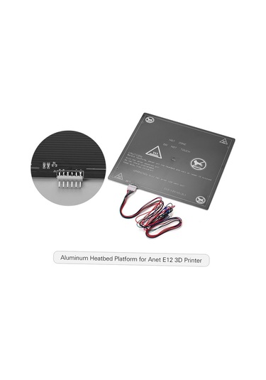 12 V 3d Yazıcı Sıcak Yatak Isıtma Platformu Heatbed Siyah