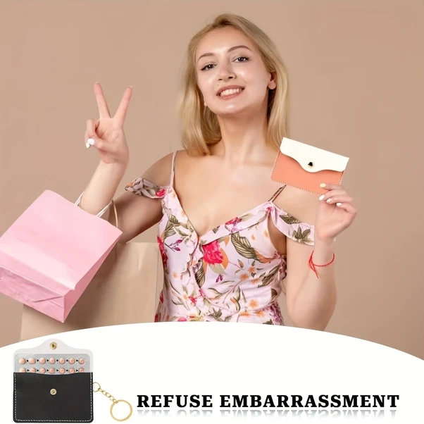 Chuangyinshop Mor Doğum Kontrol Kılıfı Çantanız İçin Fermuarlı Ve Halkalı Seyahat Taşıyıcı Mor