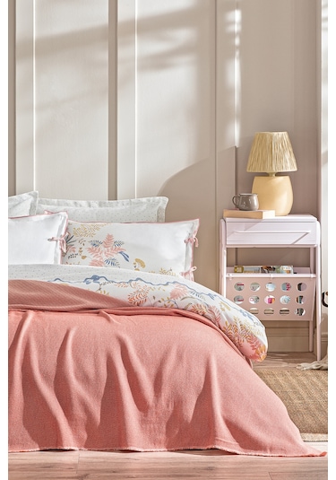 Ella Çift Kişilik Pike - Mercan