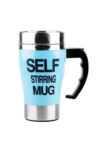 Yaleker 350ml Otomatik Karıştırıcı Bardak - Çelik Paslanmaz Kahve, Süt, Protein Tozu Ve İçecekler İçin Akıllı Elektronik Karıştırıcı Kadeh Mavi