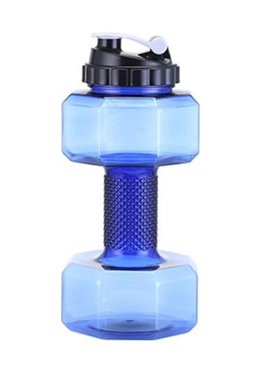 Novahub Yeni Yaratıcı Spor Şişesi Mavi 2200ml Plastik Dambıl Kupası, Büyük Kapasiteli Fitness Kupası, Çok Renkli, Sonbahar/kış Reklam Su Bardağı Çok Renkli