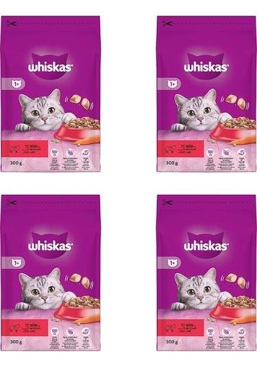 Whiskas Biftekli Havuçlu Kuru Kedi Maması 300 Gr 4 Adet