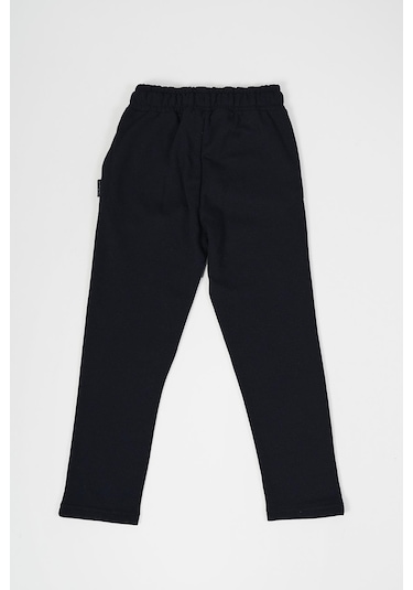 Mmetalic Siyah-lacivert-antrasit-gri Kalın Pamuklu Beli Ve Paçası Lastikli Cepli 4'lü Kız Çocuk Eşofman Altı Çok Renkli