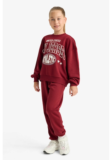 Defacto Bordo Kız Çocuk Alt-üst Takım E6416a8/br281 Bordo