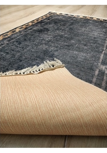 Yamalı Home Style Deri Taban Siyah Gold Sl6802 80X150 Siyah
