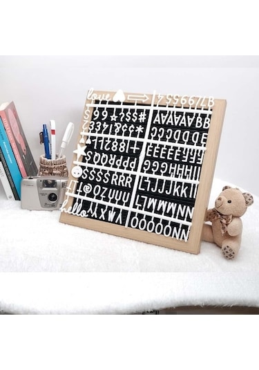 Değiştirilebilir Ahşap Görünümlü Yazı Panosu Mesaj Tahtası