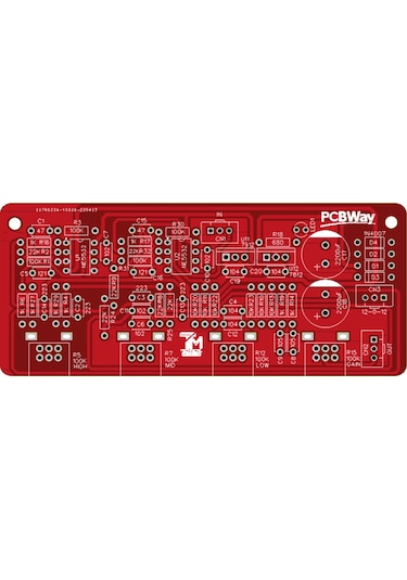 NE5532-TL072-4558D 3 Bant Stereo Ton Kontrol Devresi