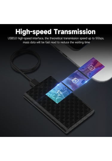 Leezsing Lenovo S-02 Usb 3.0 Taşınabilir Hdd Kutusu - 2.5" Sata, Hızlı Veri Aktarımı, Araçsız Kurulum